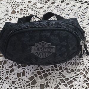 Harley-Davidson Black Patterned Men's Waist Bag